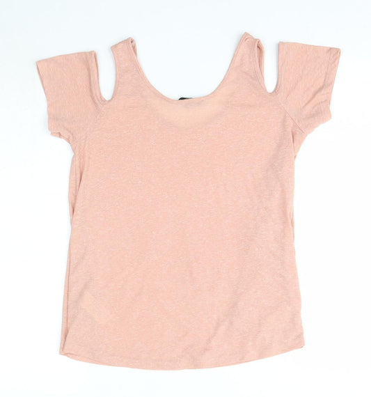 Womens UK Size 6 New Look Pink Basic Blouse