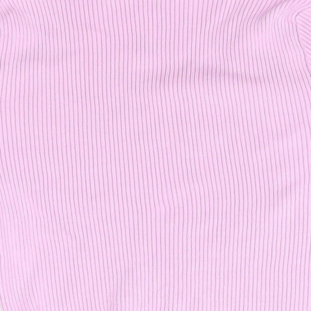 SheIn Womens Purple Viscose Basic Blouse Size M V-Neck