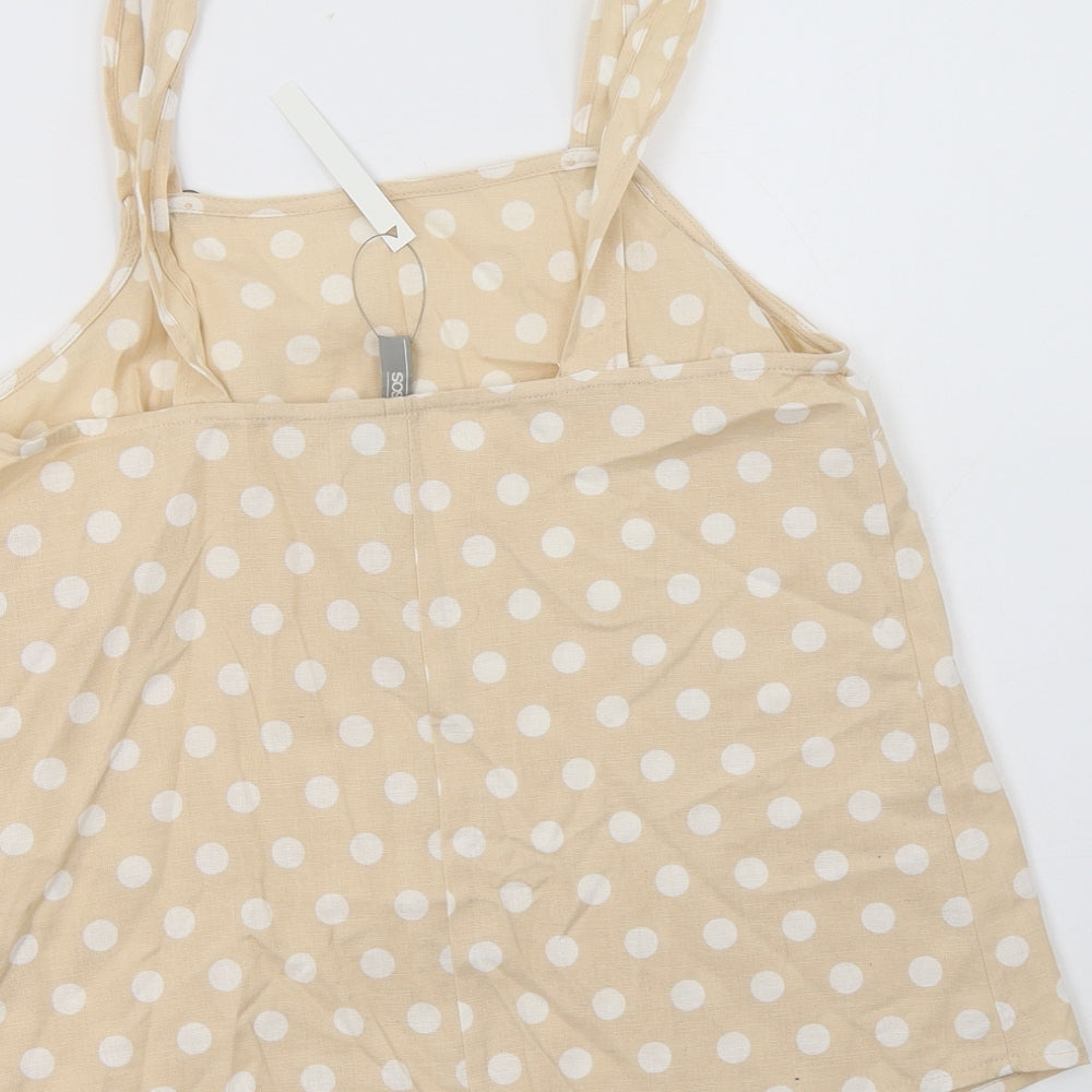 Womens UK Size 6 ASOS Beige Camisole Blouse