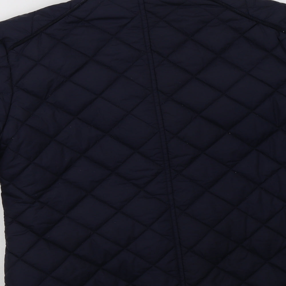 Avenue Womens Blue Jacket Size M Zip