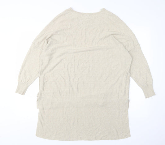Womens UK Size L Peacocks Beige Pullover Jumper