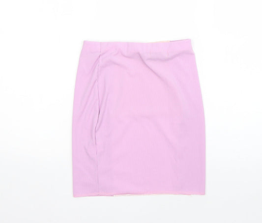 I SAW IT FIRST Womens Purple  Polyester Straight & Pencil Skirt Size 8