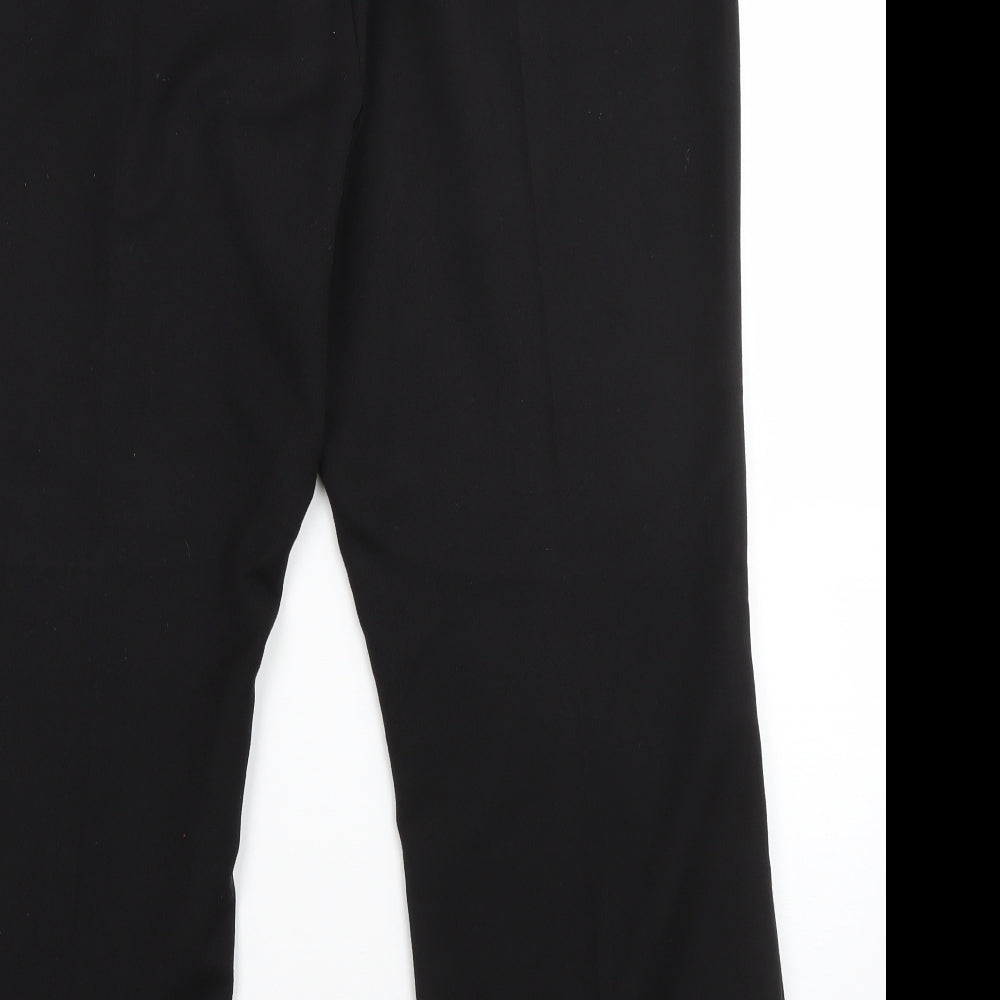 Brand and care label for Bonmarché women’s black viscose dress pants trousers, size UK 14, 25-inch leg regular