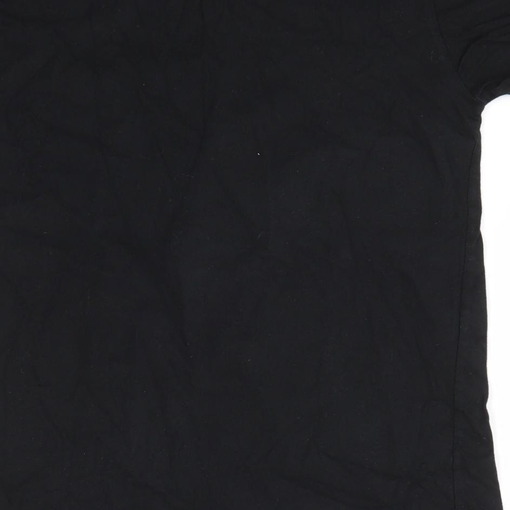Urban Outlawas Girls Black Cotton Basic T-Shirt Size 11-12 Years Round Neck Pullover - Floss Like A Boss