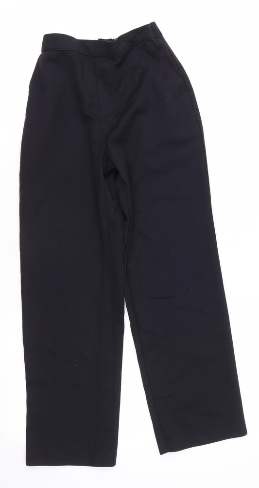 Matalan Boys Black Polyester Dress Pants Trousers Size 10 Years Regular - School Trousers Back Elastication