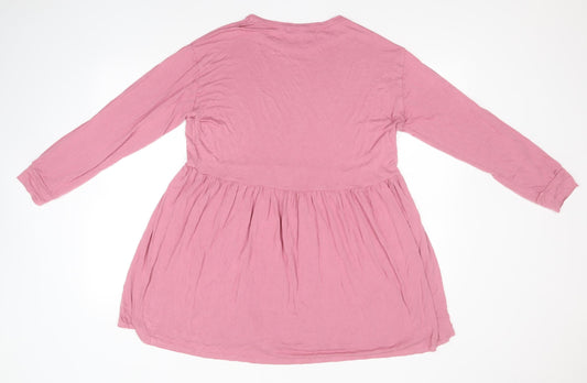 In the Style Womens Pink Viscose A-Line Size 10 Round Neck