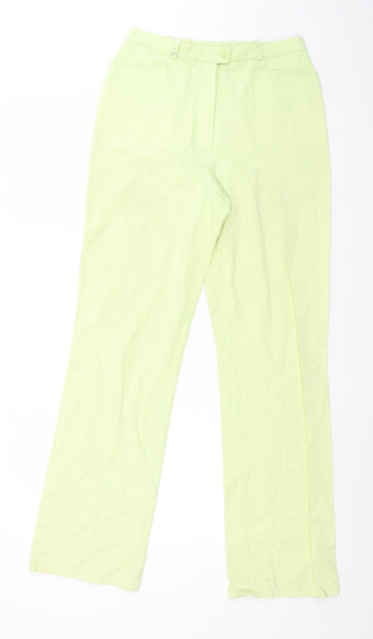Additional front view of Basler Woman's Green Trousers, size 10.