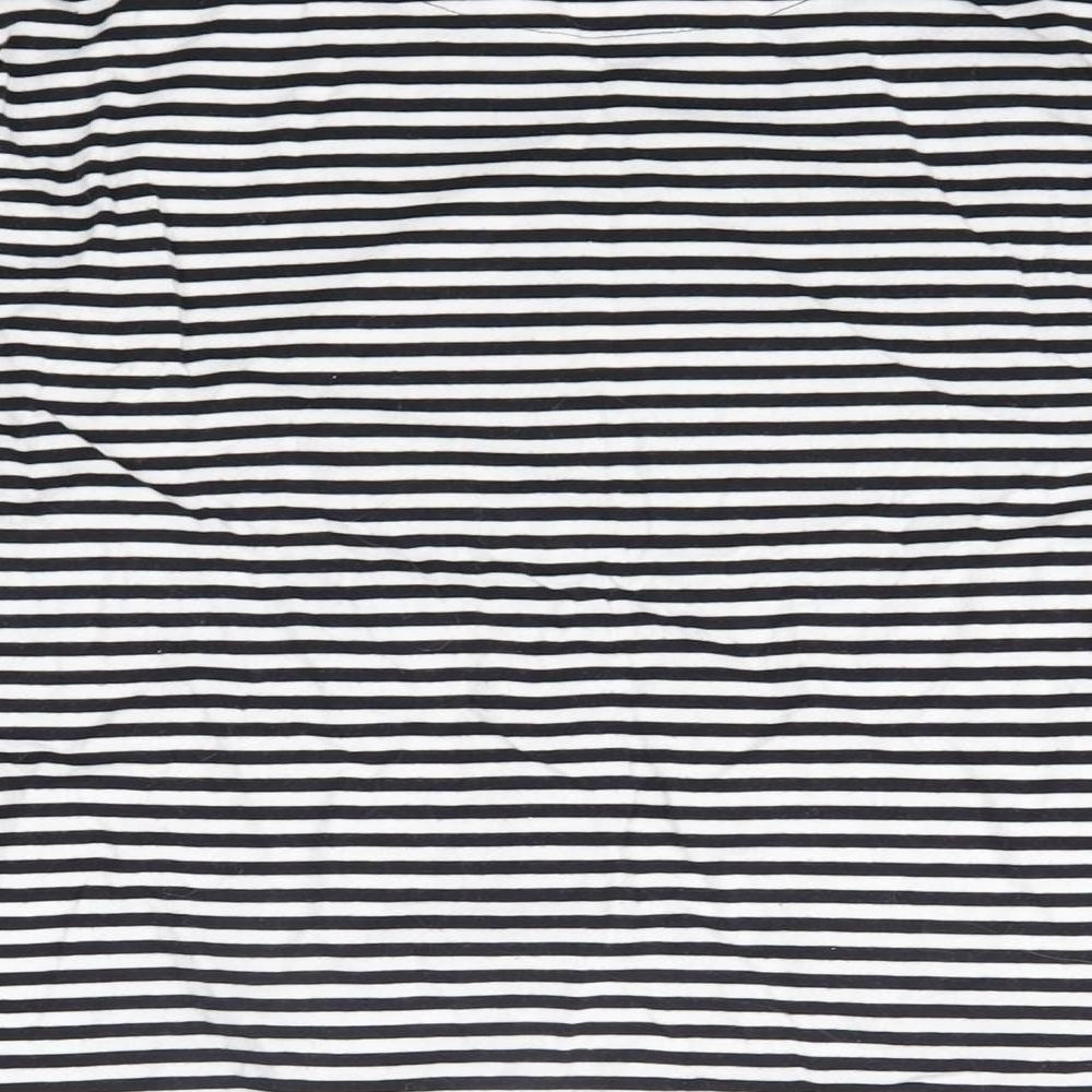 Matalan Girls Black Striped 100% Cotton Top Pyjama Top Size 12-13 Years
