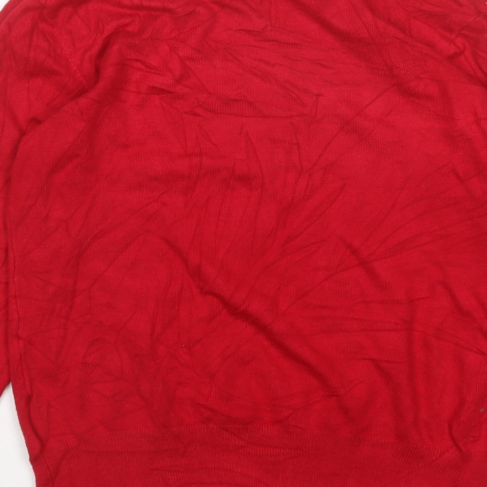 Womens UK Size M Paramour Red Pullover Jumper
