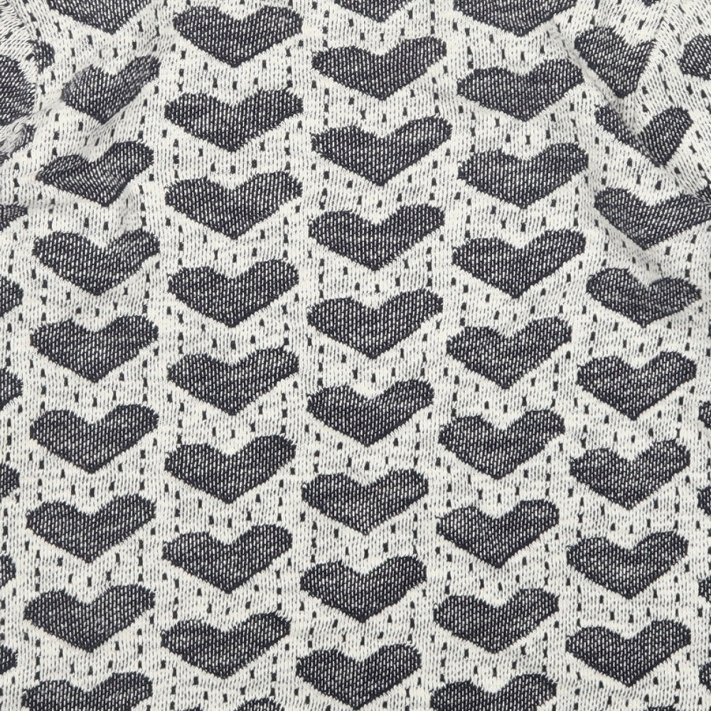 TU Womens Multicoloured Round Neck Polka Dot Cotton Pullover Jumper Size 8