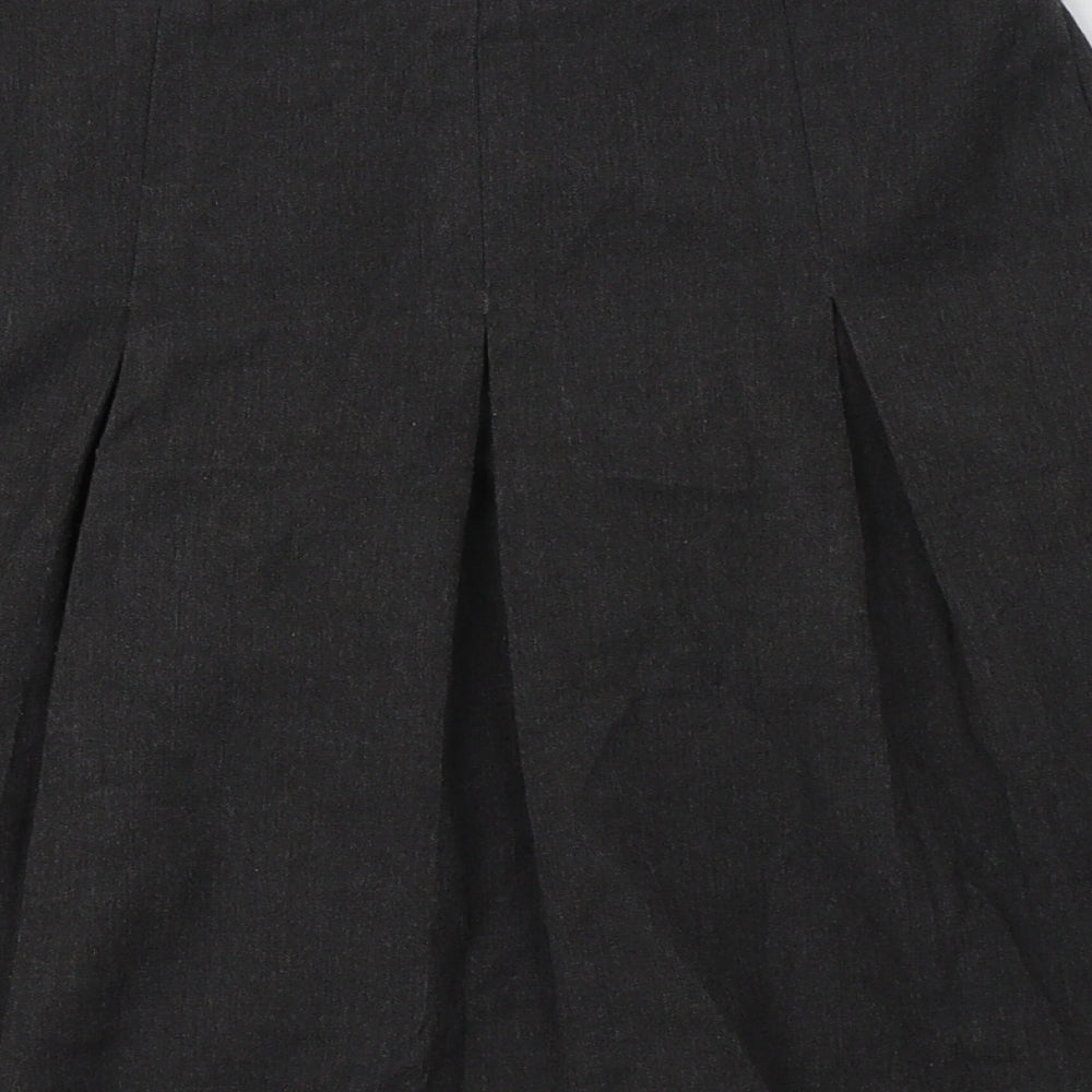 George Girls Grey Polyester A-Line Skirt Size 8-9 Years Regular Button - School Wear