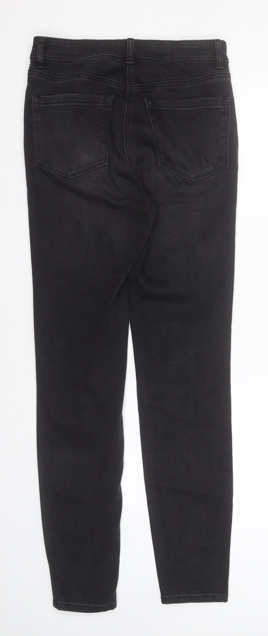 NEXT Womens Grey Cotton Skinny Jeans Size 10 L30 in Regular