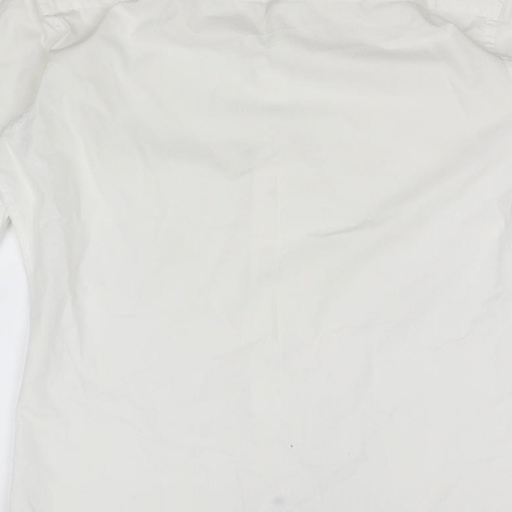 Mens UK Size 14.5 NEXT White Button-Up Long Sleeve Casual Shirt