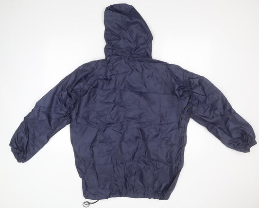 Mens UK Size S Outdoor Blue Rain Coat