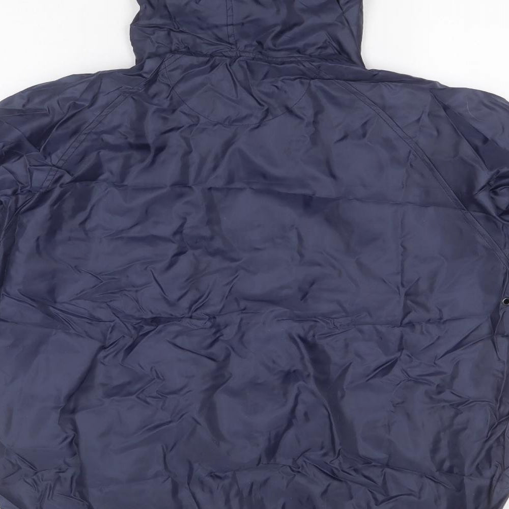 Mens UK Size S Outdoor Blue Rain Coat