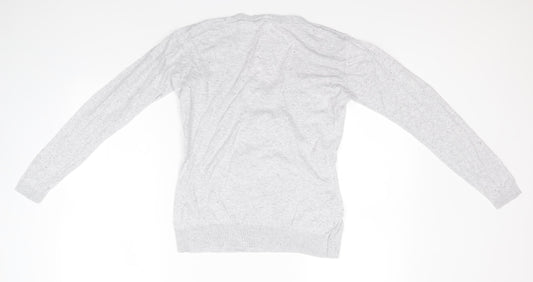 Womens UK Size 10 Warehouse Grey Pullover Jumper