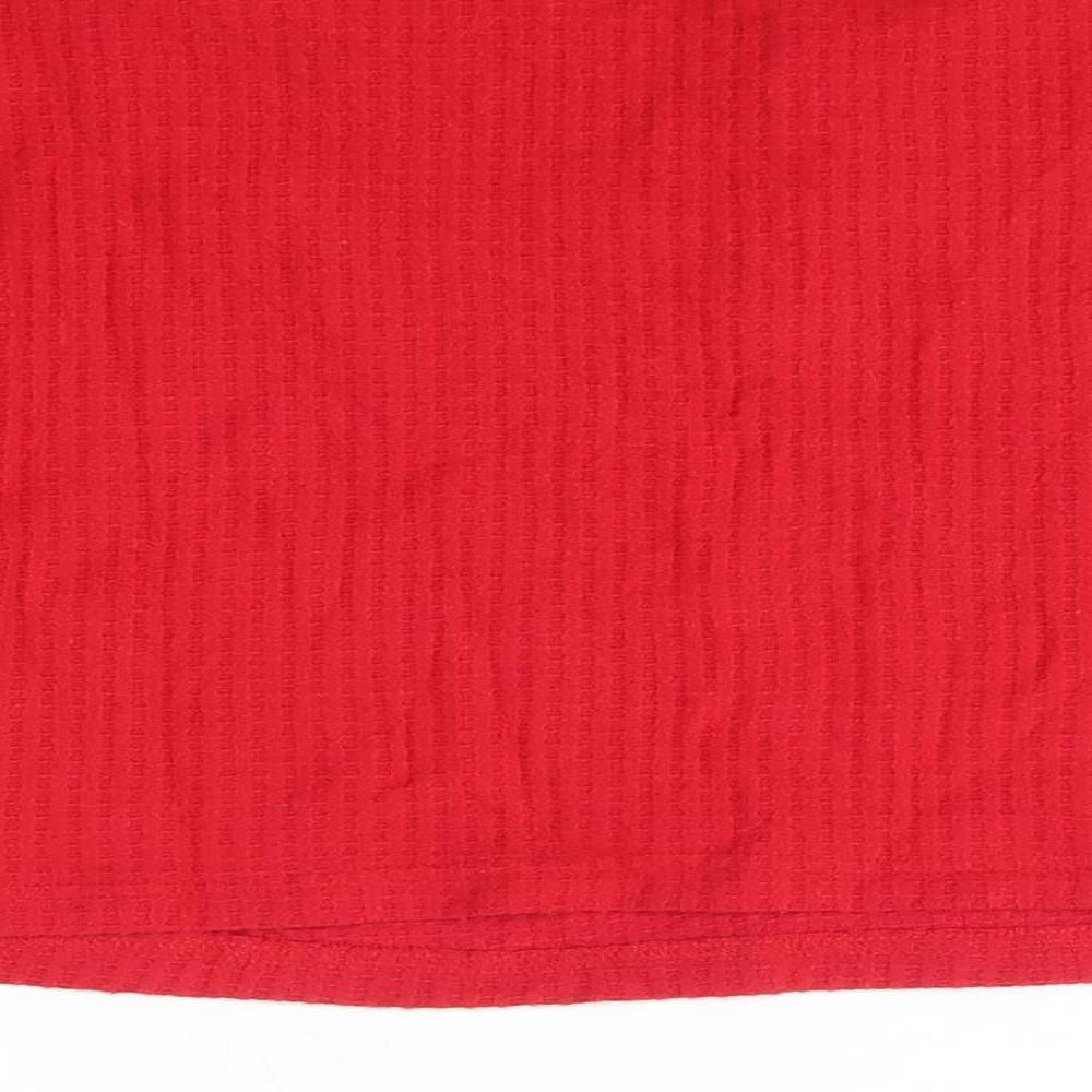 Primark Womens Red Round Neck Polyester Pullover Jumper Size S - Loungewear