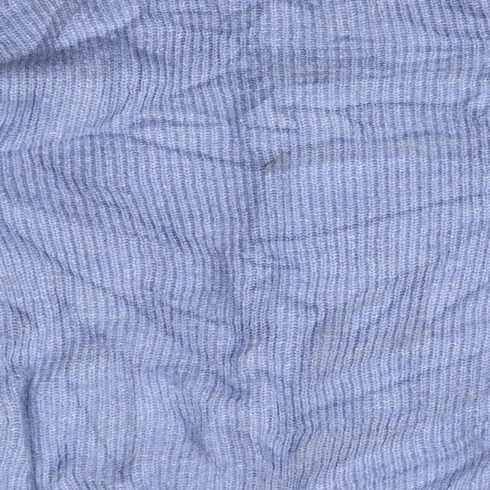 George Womens Blue V-Neck Acrylic Pullover Jumper Size S