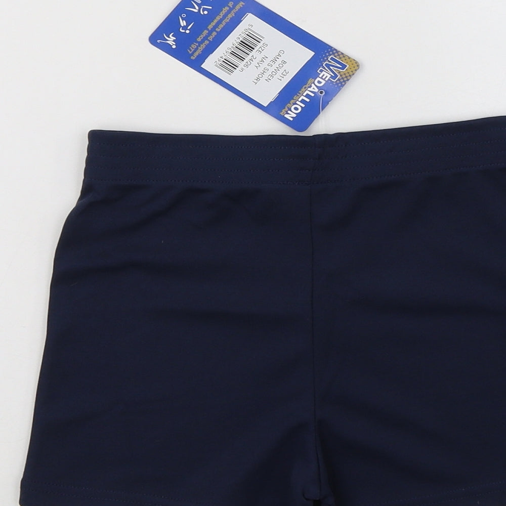 Medallion Womens Blue Nylon Compression Shorts Size 6 L3 in Regular