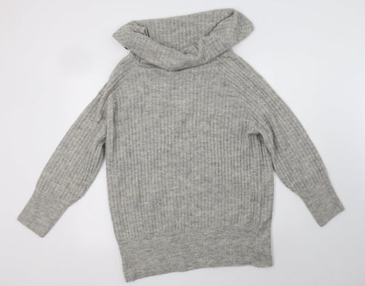 Womens UK Size S Pull & Bear Grey Pullover Jumper