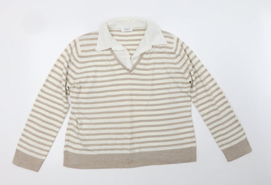 Womens UK Size 18 Editions Beige Pullover Jumper