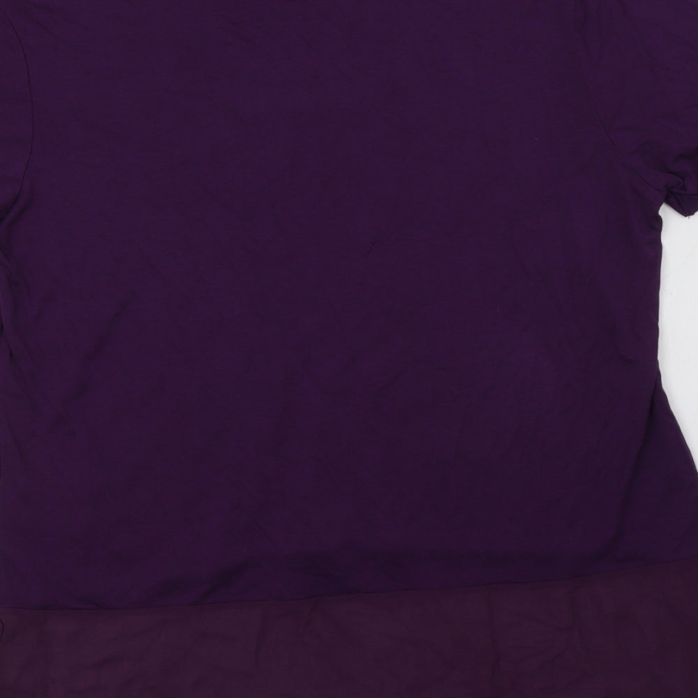Womens UK Size 12 Peacocs Purple Basic Blouse