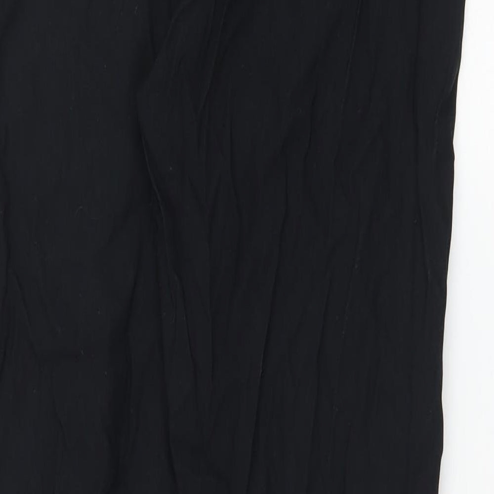 Select Womens Black Elastane Trousers Size 14 L27 in Regular