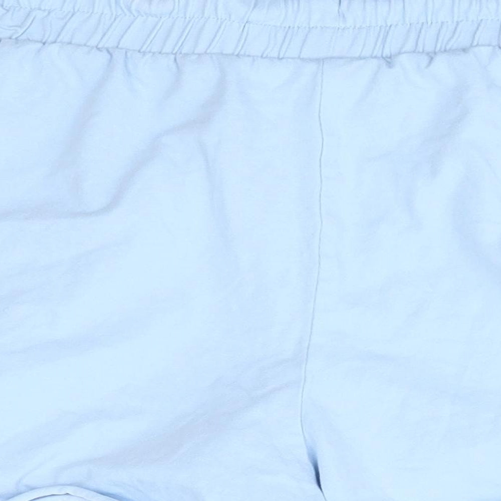 Chelsea Peers Womens Blue Cotton Boyfriend Shorts Size L Regular
