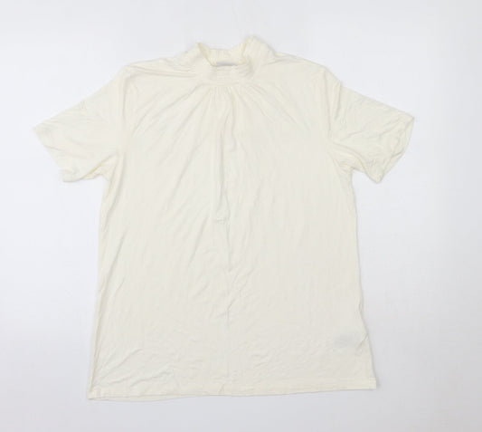 Womens UK Size 14 Damart Ivory Basic T-Shirt