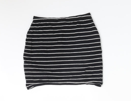 Atmosphere Womens Multicoloured Striped Cotton Bandage Skirt Size 8