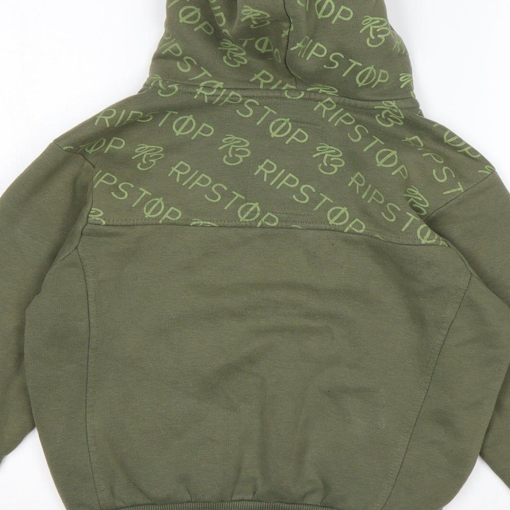 S3 Boys Green Cotton Pullover Hoodie Size S