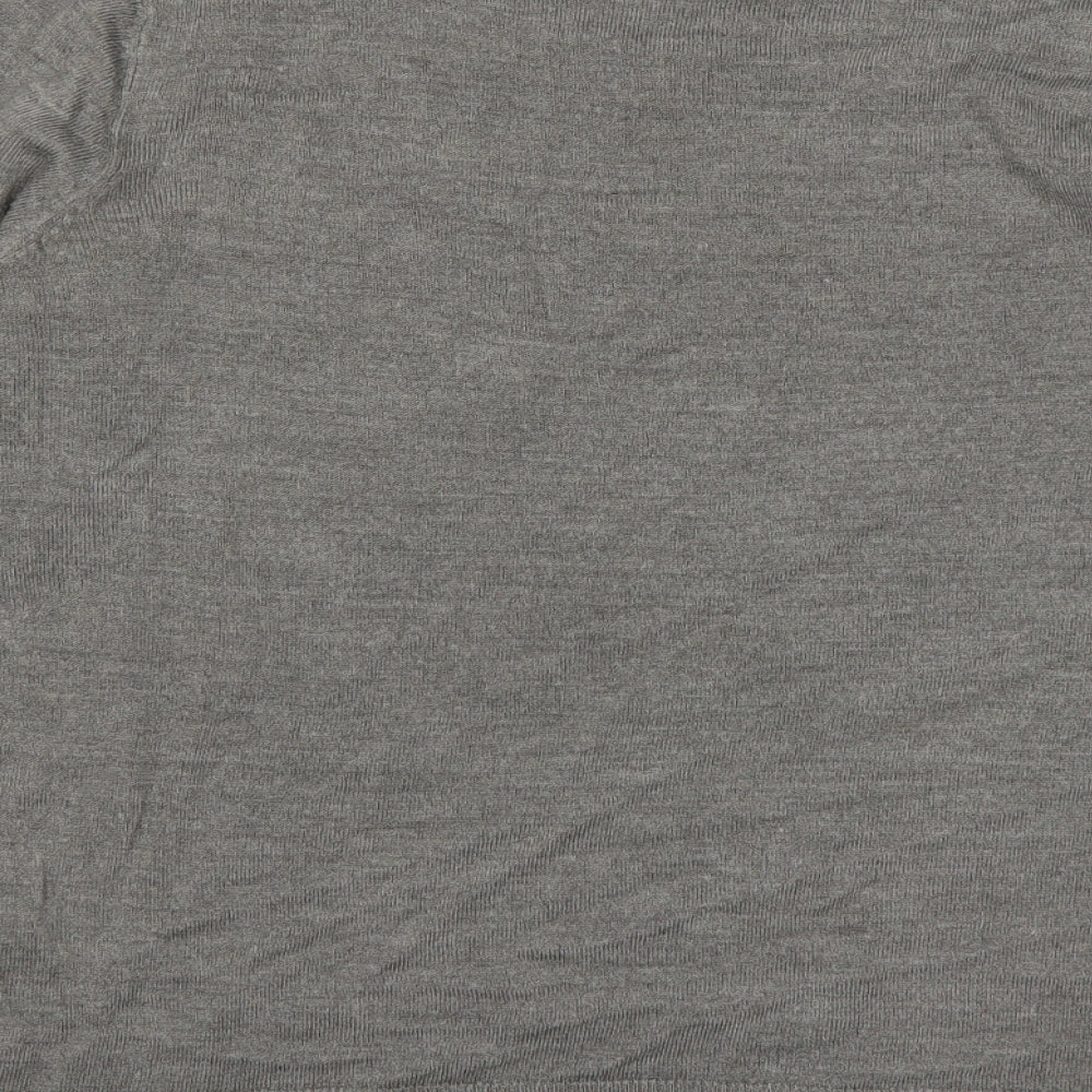 Primark Womens Grey Round Neck Acrylic Pullover Jumper Size L