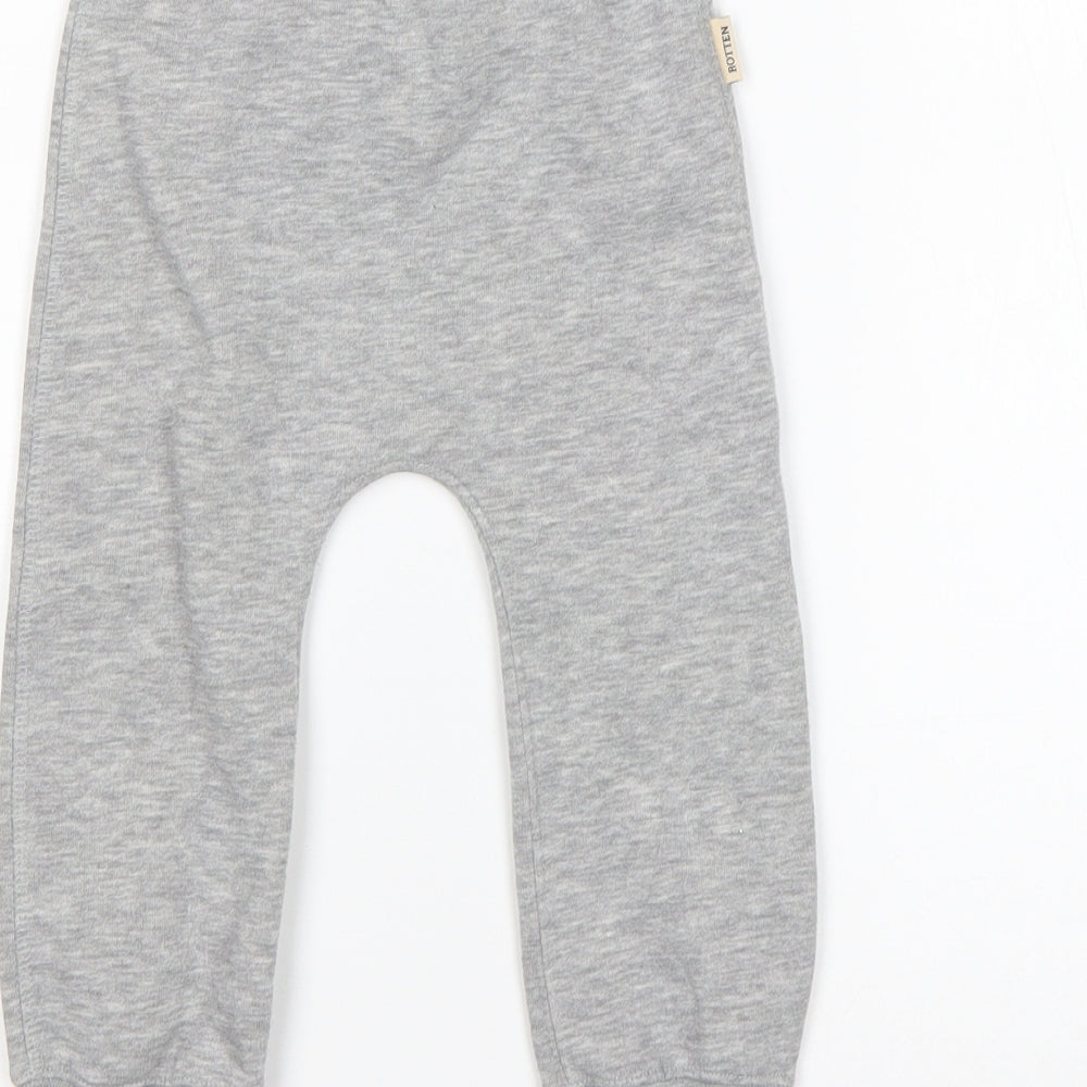 Spoilt Boys Grey Cotton Sweatpants Trousers Size 3-6 Months