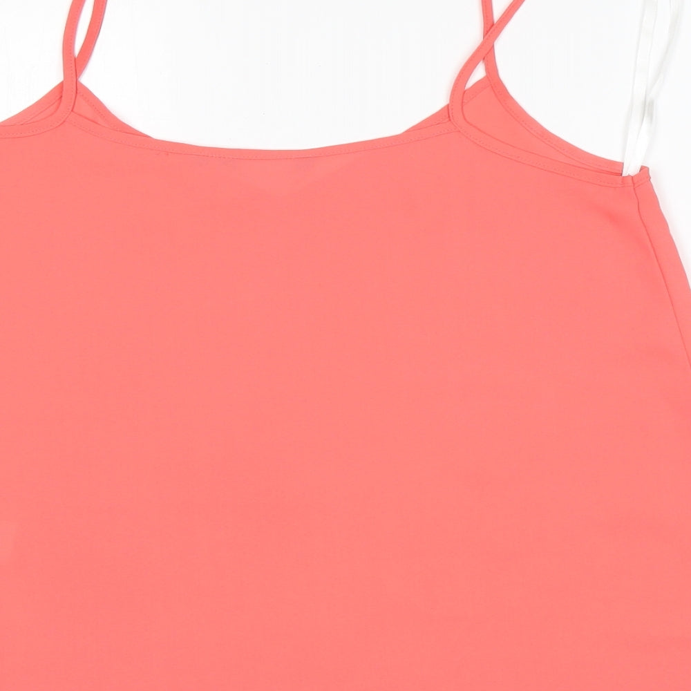 Womens UK Size 10 New Look Pink Basic Tank