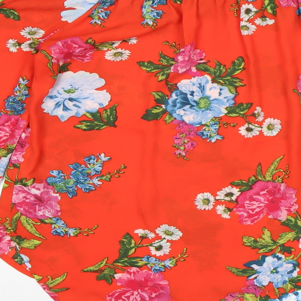 Womens UK Size 10 New Look Multicoloured Basic Blouse