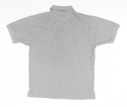 Kustom Kit Mens Grey Polyester Polo Size L Collared