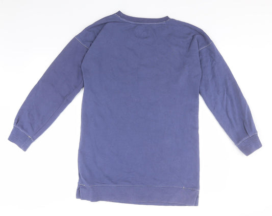 NEXT Womens Blue Round Neck Cotton Pullover Jumper Size 6