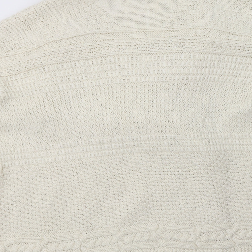Womens UK Size L Matalan Ivory Cardigan Jumper