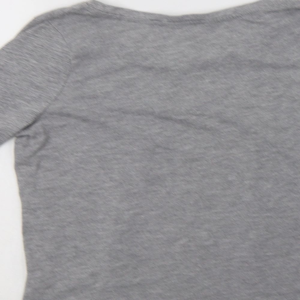 George Womens Grey Polyester Basic Blouse Size 12 Crew Neck - Pudsey