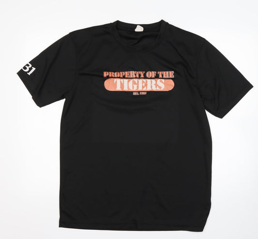 Mens UK Size M Awdis Black T-Shirt
