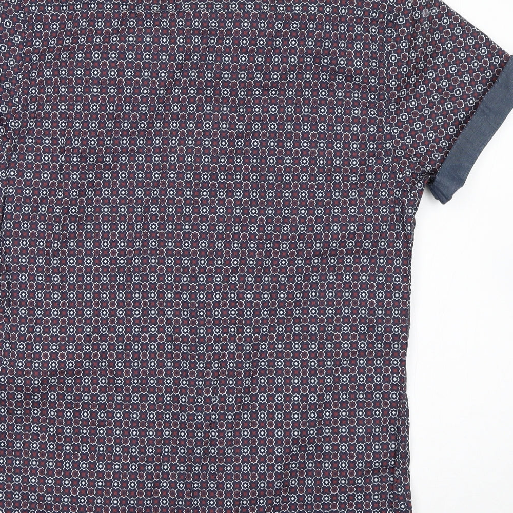Mens UK Size XS Twister soul Multicoloured Button-Up Short Sleeve Casual Shirt
