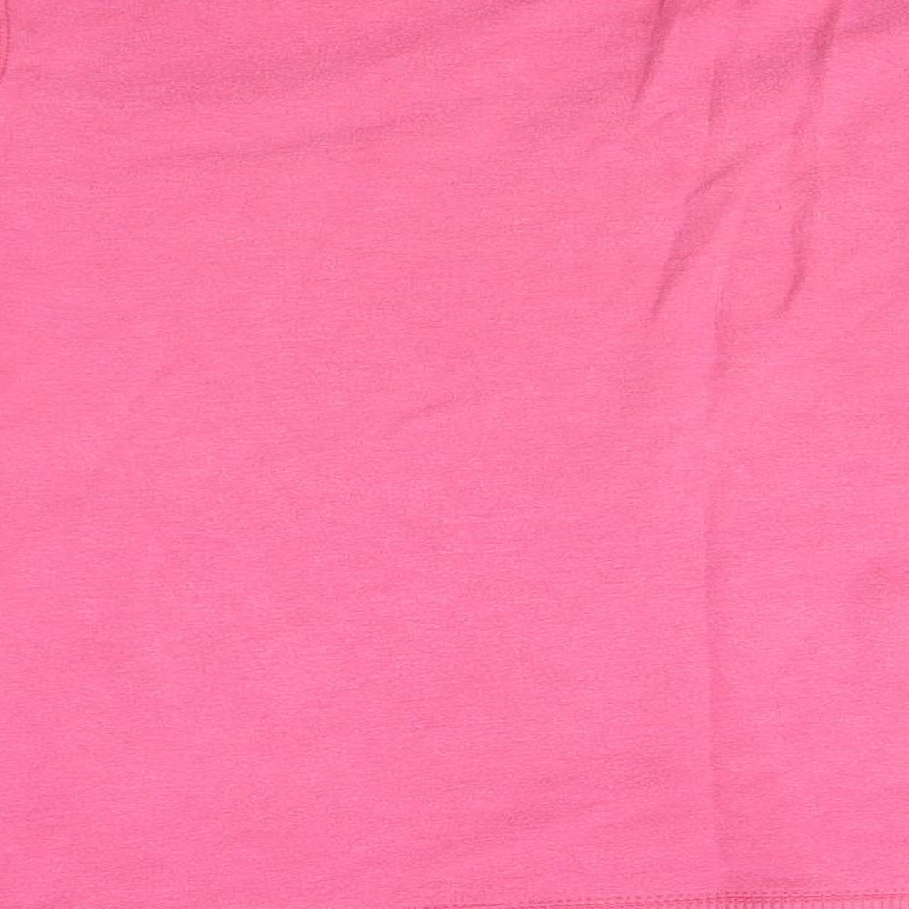 Sussan Womens Pink Round Neck 100% Cotton Pullover Jumper Size M
