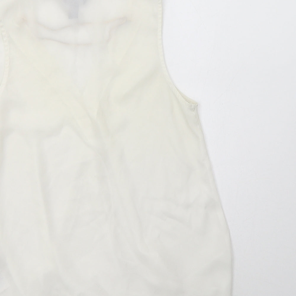 Womens UK Size 8 New Look White Basic Blouse