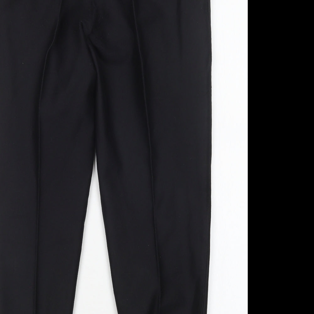 Womens UK Size 16 Preworn Regular Fit Black Trousers
