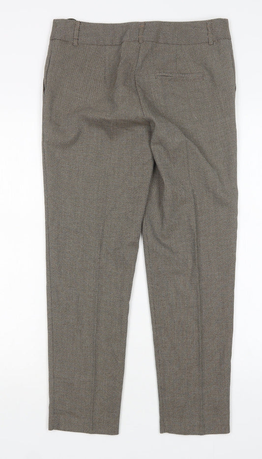 Womens UK Size 10 Papaya Regular Fit Brown Trousers