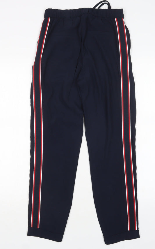 M&S Womens Multicoloured Polyester Trousers Size 6 L28 in Regular