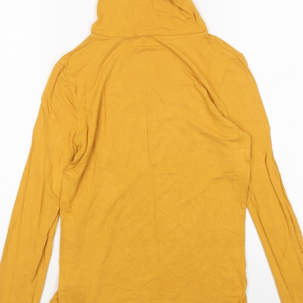 Womens UK Size 8 New Look Yellow Basic T-Shirt