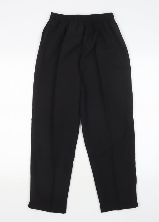 Preworn Womens Black Trousers Size 14 L26 in Regular