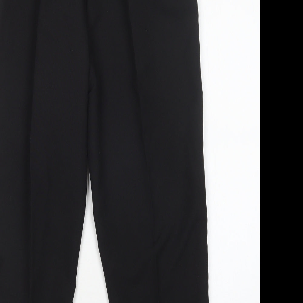 Preworn Womens Black Trousers Size 14 L26 in Regular