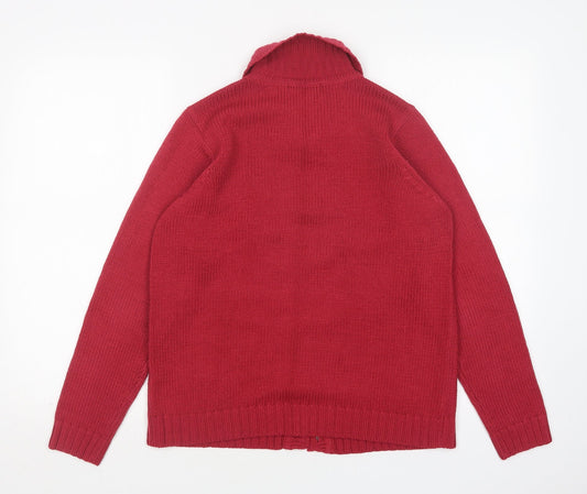 Womens UK Size S BM Pink Cardigan Jumper